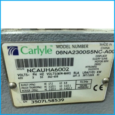 Carrier 06NA2300S5NC-A00 Screw Compressor